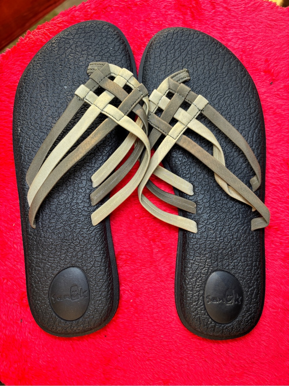 Sanuk Women’s Size 6 YOGA Mat SANDY Criss Cross Flip Flop Sandals Shoes 1103940 - Picture 6 of 6